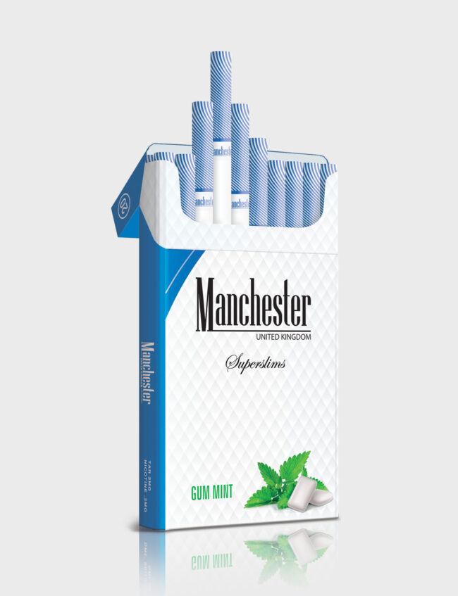 Manchester Superslims Gum Mint Cheap Carton Cigarettes